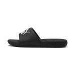 PUMA Cool Cat Sandal Slides Sandal Slides, Black White, 4 US Unisex Big Kid