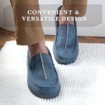 isotoner Men's Liam Microsuede Moccasin Slipper with Memory Foam, Microterry Lining, Versatile Sole, Cognac, 8-9