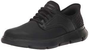 Skechers Men's Garza-Gervin Slip-in Moccasin, Black, 10.5