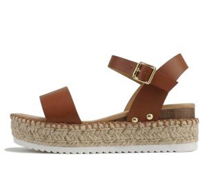 Soda CLIP ~ Women Open Toe Ankle Strap Platform Espadrille Sandal (Tan Pu (Whipped Stitch), us_footwear_size_system, adult, numeric, wide, 7)