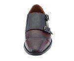 Asher Green AG1222 - Men's Dress Shoes, Formal Mens Shoes - Genuine Calf Leather Shoes for Men - Cap Toe Double Monk Strap(Burgundy/Size 8.5)