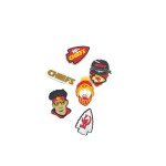 Sports Shoe Charms for Crocs | Sports Team Charms for Crocs | Basketball Football Soccer | Lakers Buccs College Football (Small, CHIEF)