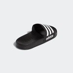 adidas Adilette Shower Slides, Core Black/White/Core Black, 3 US Unisex Little Kid