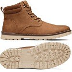Vostey Men's Hiking Boots Waterproof Casual Chukka Boots for Men(BMY670B Yellow Brown 10.5)