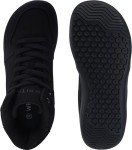 WHITIN Women's High-Top Wide Toe Box Minimalist Barefoot Shoes Width Zero Drop Sneaker Size 6.5 Fashion Walking Boxing Lifting Training Gym Flat All Black 38
