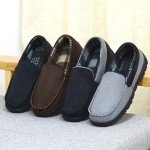 Lulex Mens Slippers Moccasins for Mens Memory Foam House Slippers Indoor Outdoor House Shoes Black 11 M US