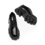 DREAM PAIRS Women's Platform Oxford Chunky Lace Up Lug Sole Comfort Business Work Dress Shoes,Size 10,Black-PU,SDOX2404W