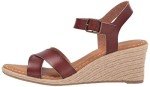 Amazon Essentials Women's Espadrille Wedge Sandal, Brown, 8