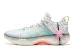 LI-NING Wade Shadow 6 Men's Lightweight Breathable Anti Slip and Rebound Professional Basketball Game Shoes White Light Green Pink US 10