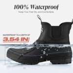 HISEA Women's Duck Chelsea Rain Boots Waterproof Short Garden Boot Outdoor Mud Boots