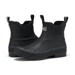 HISEA Women's Duck Chelsea Rain Boots Waterproof Short Garden Boot Outdoor Mud Boots