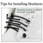 Endoto Elastic Shoelaces for ON Cloud 5 No Tie Replacements Shoes Laces Stretchy Bungee Running Training(Color:Black,Size:30Inch)