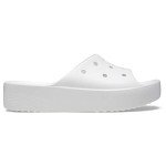 Crocs Women's Classic Slide | Platform Sandals, White, 10