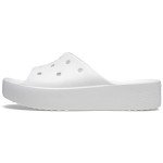 Crocs Women's Classic Slide | Platform Sandals, White, 10