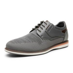 Bruno Marc Men's Mesh Casual Dress Shoes Breathable Oxfords Sneakers LG19008M-2,Size 10.5,Grey-2,SBOX2409M