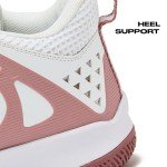 AND1 Takeoff 3.0 Girls & Boys Basketball Shoes, Boys High Top Sneakers - White/Light Pink, 4 Big Kid