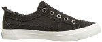 Blowfish Malibu Women's Play Slip On Sneaker, Black Smoked Canvas