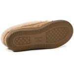 RockDove Women's Faux Fur Lined Micro Suede Moccasin Slipper, Size 9 US Women, Tan