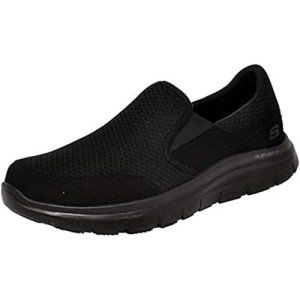 Skechers Men's Flex Advantage Slip Resistant Sr Mcallen Slip on Work Shoe, Black, 11