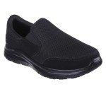Skechers Men's Flex Advantage Slip Resistant Sr Mcallen Slip on Work Shoe, Black, 11