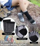 LINEMIN Kids Merino Wool Hiking Socks Toddlers Boys Girls Winter Warm Thick Thermal Boot Cushion Crew Socks 6 Pairs (4-7 Years, Mix Color Hiking Socks)
