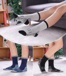 LINEMIN Kids Merino Wool Hiking Socks Toddlers Boys Girls Winter Warm Thick Thermal Boot Cushion Crew Socks 6 Pairs (4-7 Years, Mix Color Hiking Socks)