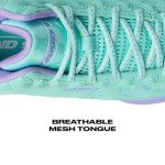 AND1 Showout Girls & Boys Basketball Shoes Kids, Boys High Top Sneakers - Aqua Blue/Lavender, 3 Little Kid