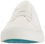 Blowfish Women's Marley Fashion Sneaker, White Color Washed Canvas, 9 M US