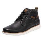Bruno Marc Men's Mid Top Chukka Sneaker Lace Up Dress Boot Business Casual Shoes Black Size 9.5 M US Grand-high