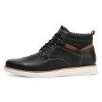 Bruno Marc Men's Mid Top Chukka Sneaker Lace Up Dress Boot Business Casual Shoes Black Size 9.5 M US Grand-high