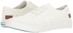 Blowfish Women's Marley Fashion Sneaker, White Color Washed Canvas, 9 M US