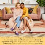 Dearfoams Women's Rebecca Lightweight Cozy Memory Foam Closed Back Slipper with Wide Widths, Peacoat, 5 - 6