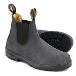 Blundstone 587 Unisex Classic Series Chelsea Boot for Men and Women with Shock Absorption and Premium Water Resistant Leather, Rustic Black, 6.5 US Men / 8.5 US Women / 5.5 AU