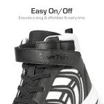 DREAM PAIRS Boys Girls Sneaker High Top Basketball Shoes Kids LilLegends JuniorFly Jumpers Sports Shoes for Athletic School Gym,Size 4 Big Kid,White/Black,SDFS2422K