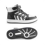 DREAM PAIRS Boys Girls Sneaker High Top Basketball Shoes Kids LilLegends JuniorFly Jumpers Sports Shoes for Athletic School Gym,Size 4 Big Kid,White/Black,SDFS2422K