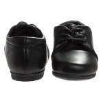 Josmo Baby Walking Shoes Laceup First Step Training Booties - Kids Boys Formal Dress Shoe Loafer Oxford Saddle Learn to Walk - Black (Size 4 Infant)