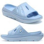 OZLOOK Womens Recovery Sandals Slides for Mens Plantar Fasciitis Sport for Sandals Comfortable Orthotic Athletic Arch Support Slides, Lightweight Cloud Slippers Thick Cushion Open Toe