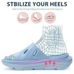 OZLOOK Womens Recovery Sandals Slides for Mens Plantar Fasciitis Sport for Sandals Comfortable Orthotic Athletic Arch Support Slides, Lightweight Cloud Slippers Thick Cushion Open Toe