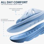 OZLOOK Womens Recovery Sandals Slides for Mens Plantar Fasciitis Sport for Sandals Comfortable Orthotic Athletic Arch Support Slides, Lightweight Cloud Slippers Thick Cushion Open Toe