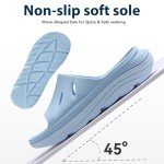 OZLOOK Womens Recovery Sandals Slides for Mens Plantar Fasciitis Sport for Sandals Comfortable Orthotic Athletic Arch Support Slides, Lightweight Cloud Slippers Thick Cushion Open Toe