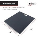 Courtside Basketball Sticky Mat White - Basic Model with 15" x 18" Replaceable Sheets Basketball Shoe Grip Enhancer - Sticky Pad for Basketball Shoes - Step and Grip Basketball Sticky Pad