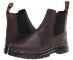 Dr. Martens Unisex Embury Chelsea Boot, Dark Brown Crazy Horse, 10 Women/9 Men