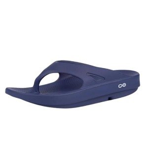 OOFOS Unisex Original Thong flip flop , Navy, 9 M US Women / 7 M US Men's