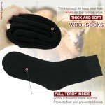 VoJoPi 5 Pairs Wool Socks Mens Thick Thermal Winter Socks for Men Warm Hiking Socks Super Soft Cozy Boot Socks