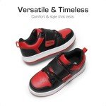 DREAM PAIRS Boys Girls Sneaker Low Top Basketball Shoes Kids LilLegends AlleyBall Walking Shoes for Sport Outdoor School,Size 11 Little Kid,Black/RED,SDFS2420K