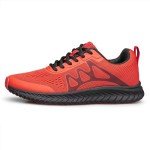 vibdiv Women Runners Walking Hiking Shoes Fashion Sneakers Fitness Training Gym Wide Black Red 10