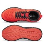 vibdiv Women Runners Walking Hiking Shoes Fashion Sneakers Fitness Training Gym Wide Black Red 10