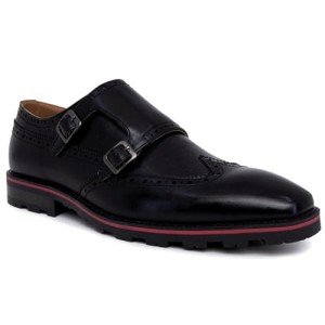 Nine West Men's Double Monk Strap Dress Shoes Oxford Shoes for Formal and Office Business Casual Durable & Comfortable-Markis-Black-9