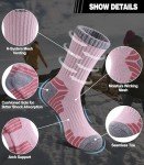 MQELONG Merino Wool Socks for Women Hiking Thermal Winter Thick Warm Cozy Boot Socks (Multicolor 5 Pairs)