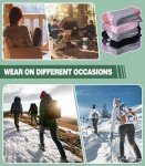 MQELONG Merino Wool Socks for Women Hiking Thermal Winter Thick Warm Cozy Boot Socks (Multicolor 5 Pairs)